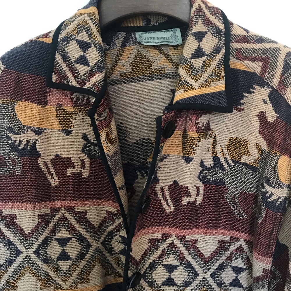 Vintage Jane Ashley Southwestern Tapestry Jacket - Picture 2 of 4